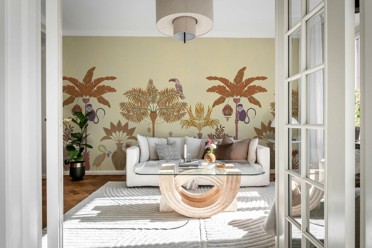 Savanna Chic, Beige Mural Wallpaper - room preview 03