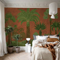 Botanical Bliss, Rust Mural Wallpaper - room preview 03