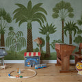 Botanical Bliss, Blue Mural Wallpaper - room preview 03