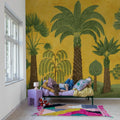Botanical Bliss, Yellow Mural Wallpaper - room preview 03