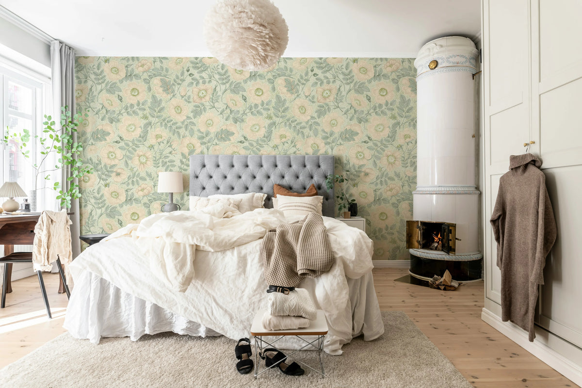 Briar Bloom, Pastel Mural Wallpaper - room preview 03