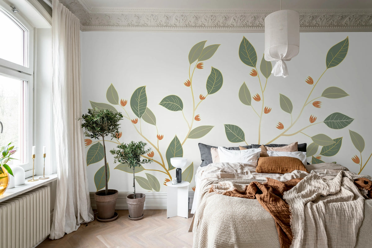Botanic Foliage, Spring Mural Wallpaper - room preview 03