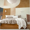 Soft Contours, Brown Mural Wallpaper - room preview 03