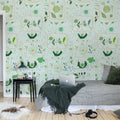 Reverie, Green Mural Wallpaper - room preview 03
