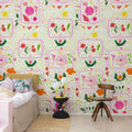 Reverie, Pink Mural Wallpaper - room preview 03