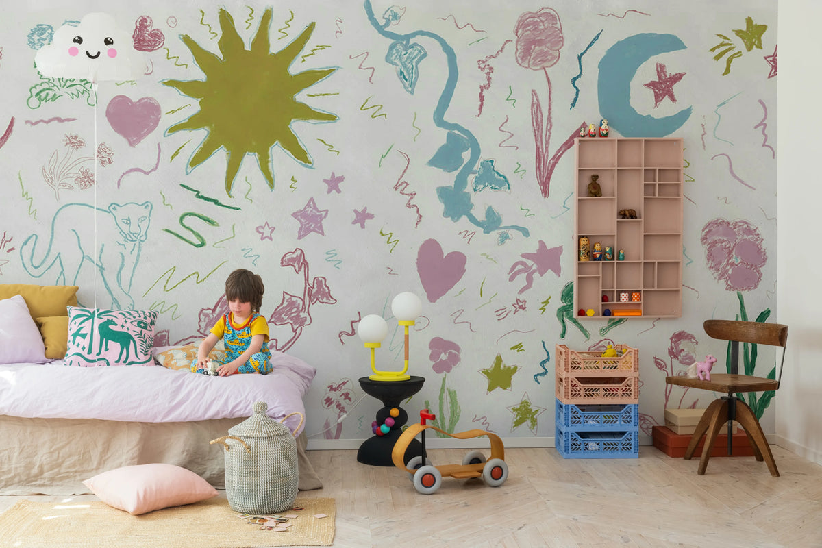Chroma, Soft Mural Wallpaper - room preview 03