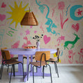 Chroma, Pink Mural Wallpaper - room preview 03