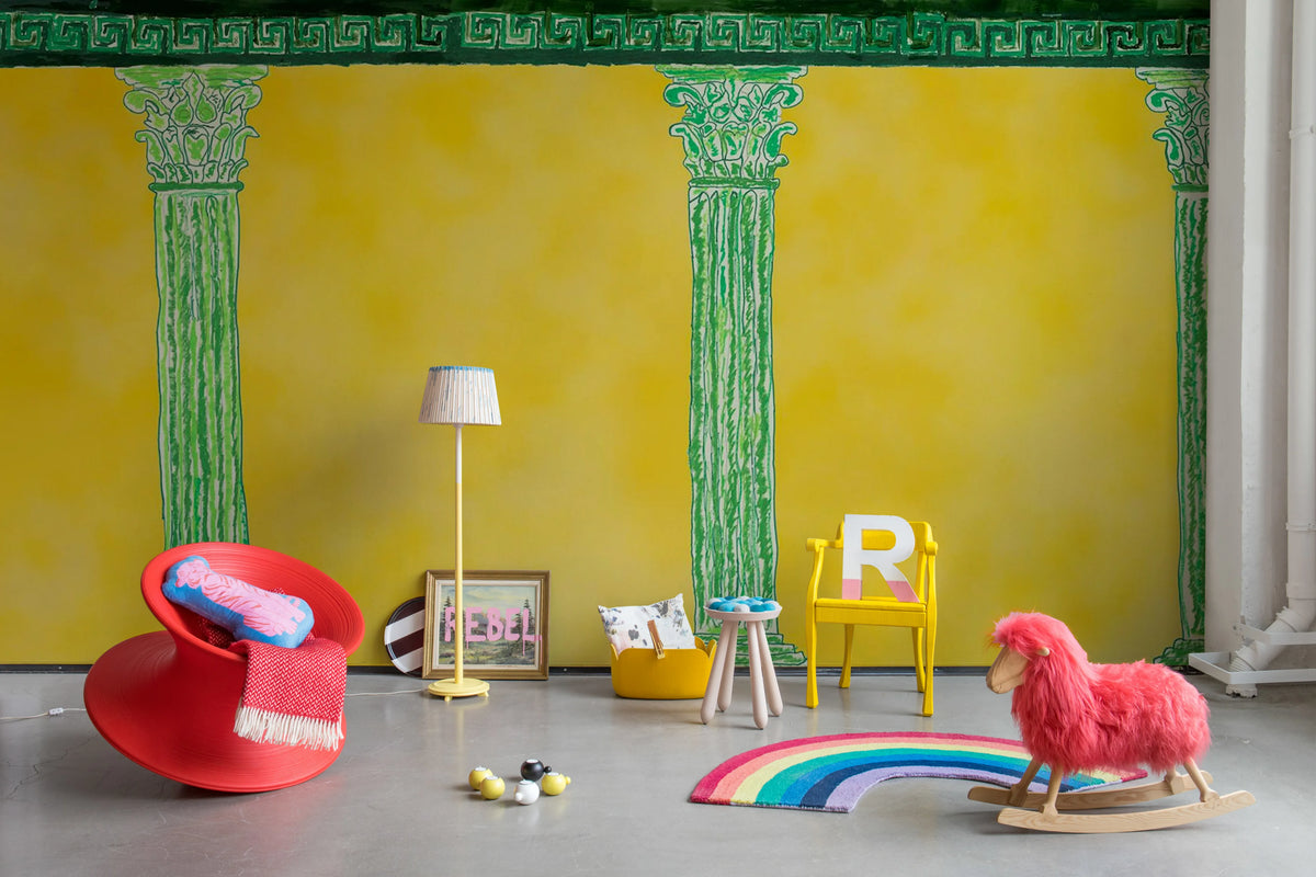 Aegis, Yellow Mural Wallpaper - room preview 03