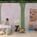 Aegis, Pink Mural Wallpaper - room preview 03