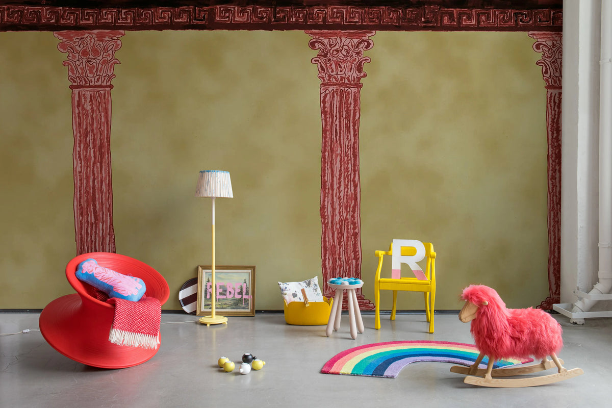 Aegis, Beige Mural Wallpaper - room preview 03