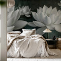 White Lotus, Night Mural Wallpaper - room preview 03