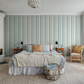 Wavy Stripe, Blue Mural Wallpaper - room preview 03