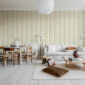 Wavy Stripe, Beige Mural Wallpaper - room preview 03