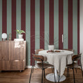 Bold Stripes, Blue Mural Wallpaper - room preview 03