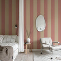 Bold Stripes, Pink Mural Wallpaper - room preview 03