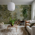 Tree on the Hill, Vintage Mural Wallpaper - room preview 03