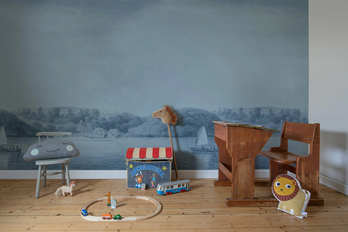 Weekend Sail, Blue Mural Wallpaper - room preview 03