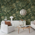 Woodland Birds, Green Mural Wallpaper - room preview 03