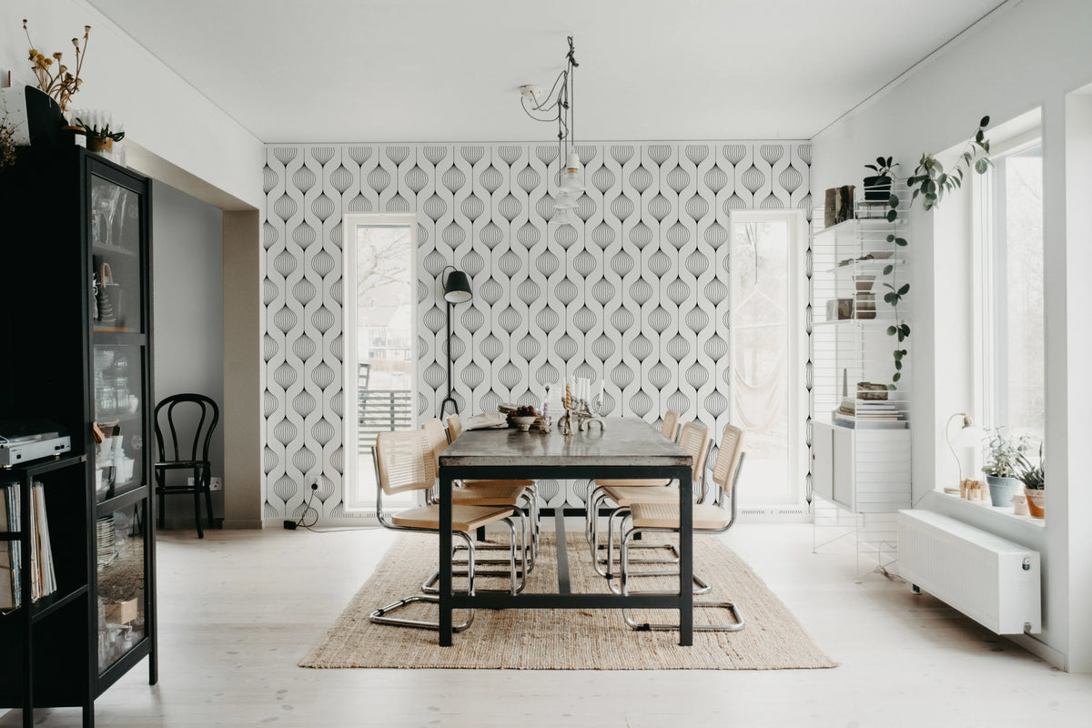 Retro Flow, Licorice Mural Wallpaper - room preview 03