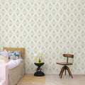 Retro Flow, Mustard Mural Wallpaper - room preview 03