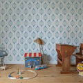 Retro Flow, Blueberry Mural Wallpaper - room preview 03