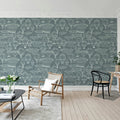 Bon Voyage, Blue Mural Wallpaper - room preview 03