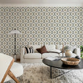 Bold Hexagon, Gray Mural Wallpaper - room preview 03