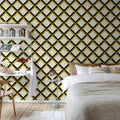 Lattice, Creme Mural Wallpaper - room preview 03