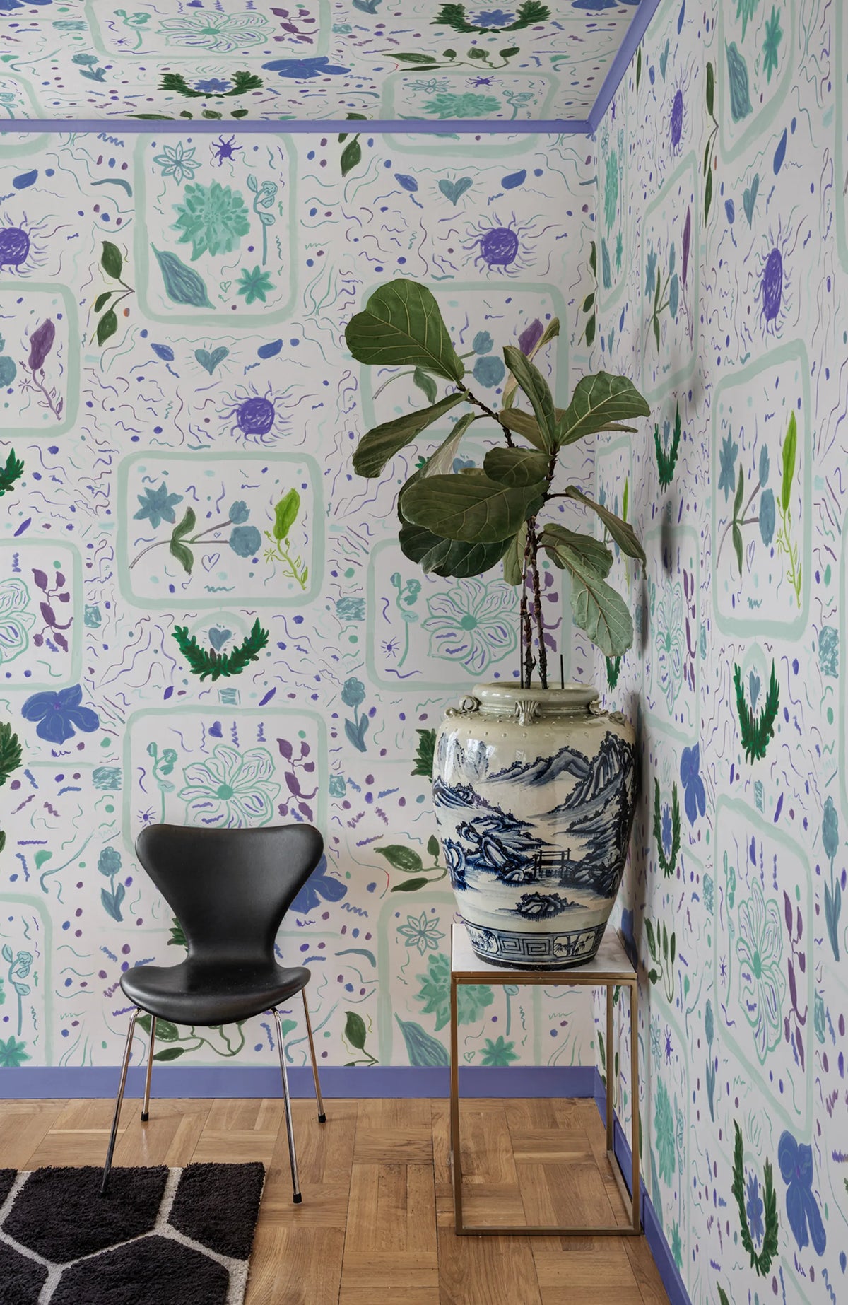 Reverie, Lilac Mural Wallpaper - room preview 03
