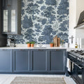 Woodland Toile, Blue Mural Wallpaper - room preview 03