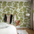 Woodland Toile, Light Green Mural Wallpaper - room preview 03