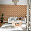 Artisan Square, Red Mural Wallpaper - room preview 03