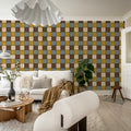 Tile, Orange Mural Wallpaper - room preview 03