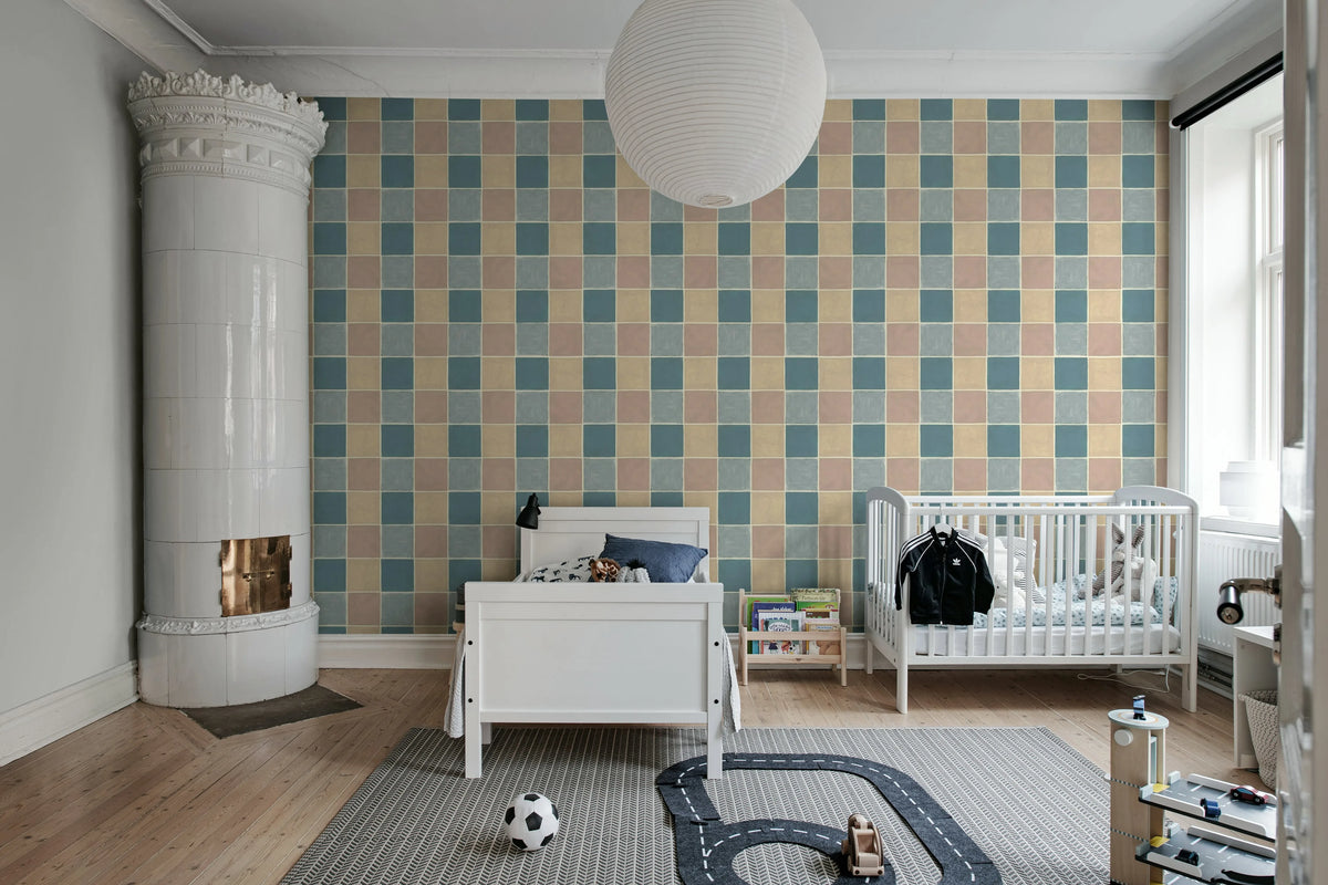 Tile, Pastel Mural Wallpaper - room preview 03
