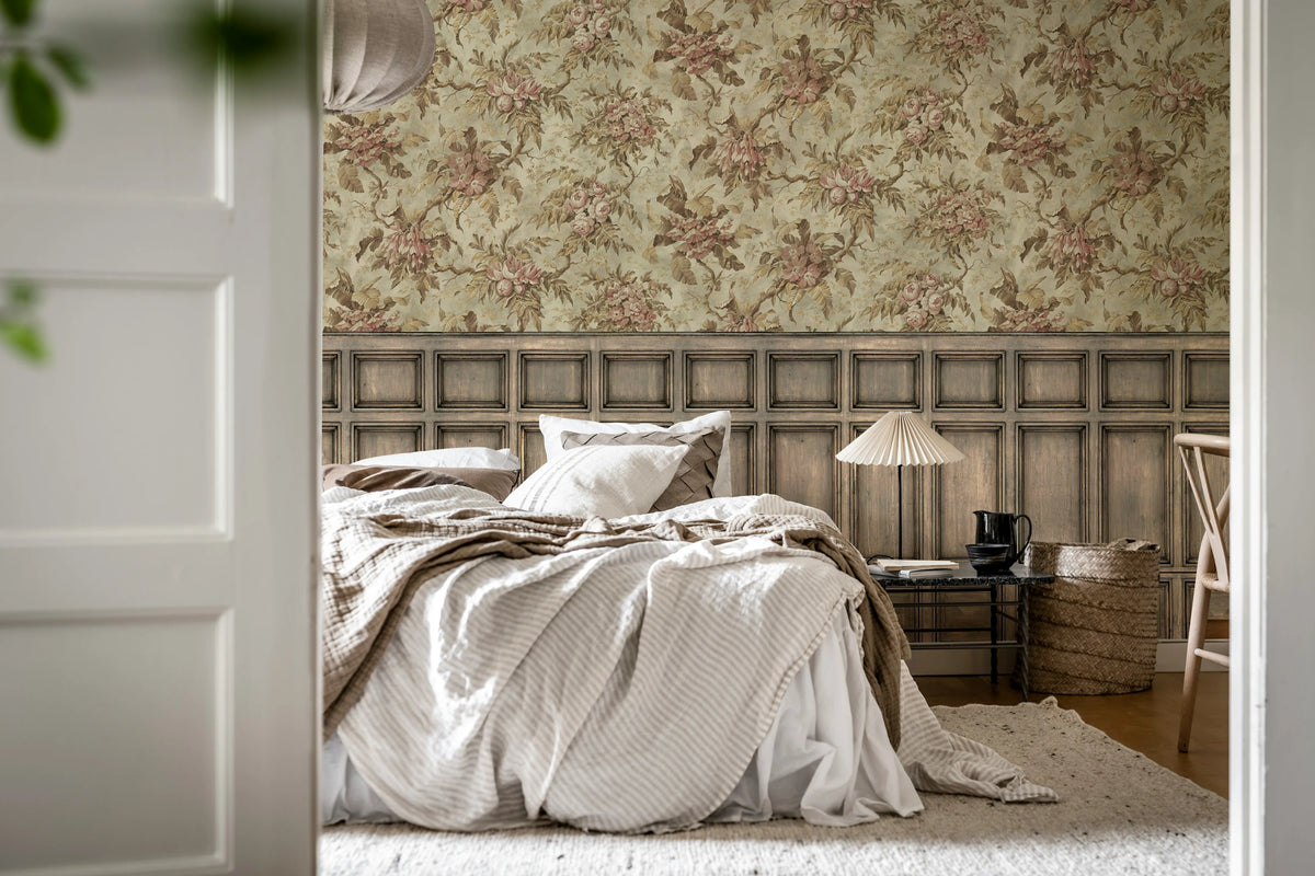 Rustic Bouquet, Panels Mural Wallpaper - room preview 03