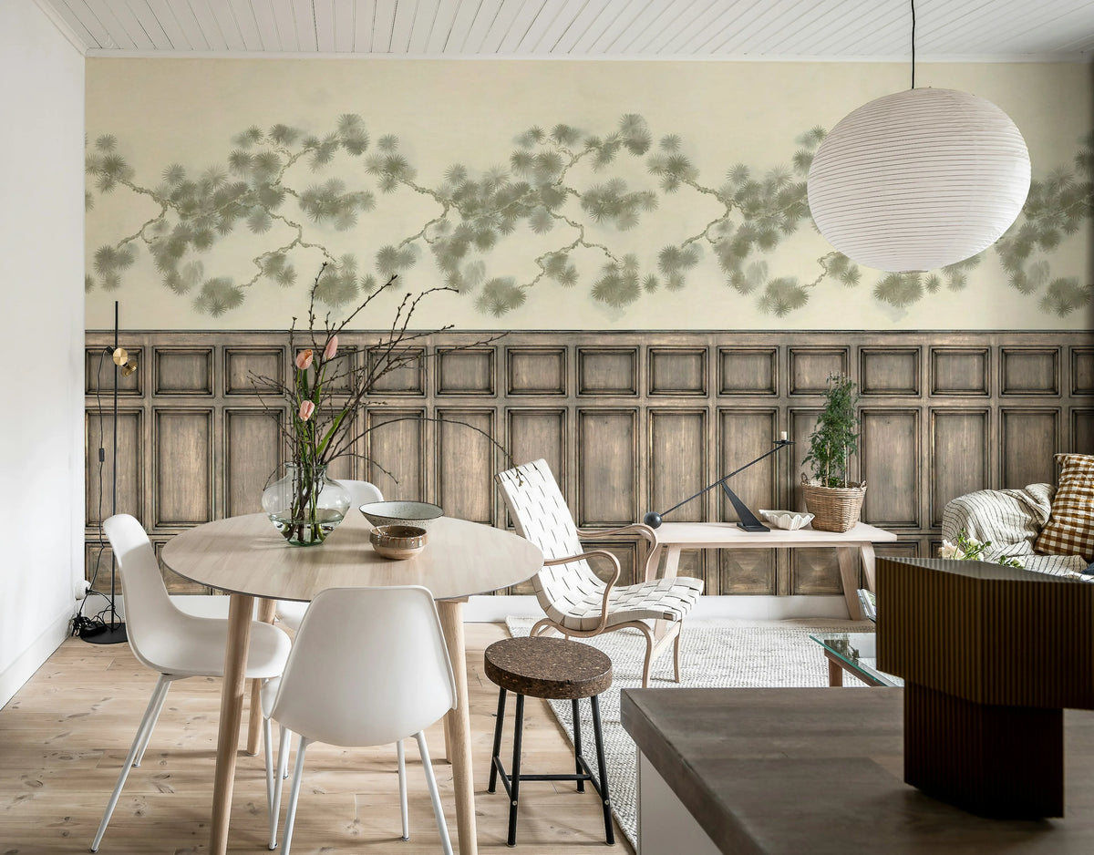Pine Branch, Panels Mural Wallpaper - room preview 03