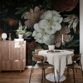 Blooming Bouquet, Dark Mural Wallpaper - room preview 03