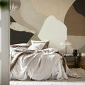 Abstract Fields, Dark Brown Mural Wallpaper - room preview 03