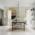 Circles, Beige Mural Wallpaper - room preview 03