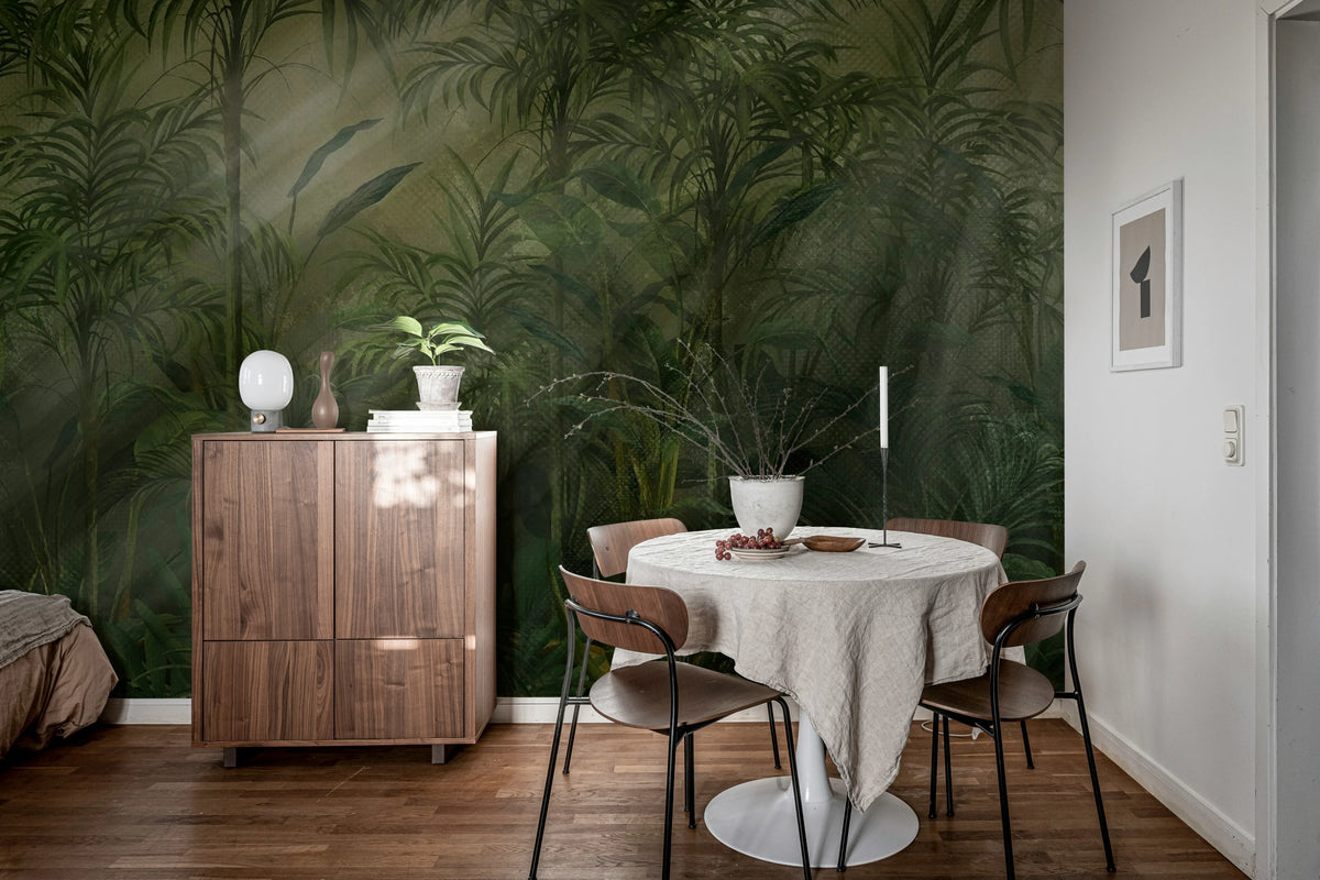 Jungle Shade, Green Mural Wallpaper - room preview 03
