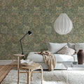 Botanical Manor, Soft Mural Wallpaper - room preview 03