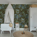 Botanical Manor, Blue Mural Wallpaper - room preview 03