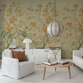 Chinoiserie Botanica, Yellow Mural Wallpaper - room preview 03
