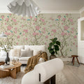 Chinoiserie Botanica, Pink Mural Wallpaper - room preview 03