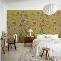 Chinoiserie Botanica, Red Mural Wallpaper - room preview 03
