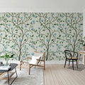 Silent Bloom, Beige Mural Wallpaper - room preview 03