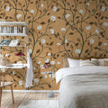 Silent Bloom, Peach Mural Wallpaper - room preview 03