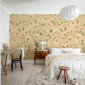 Soft Vines, Pink Mural Wallpaper - room preview 03