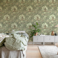Flower Tree, Light Green Mural Wallpaper - room preview 03