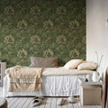 Flower Tree, Green Mural Wallpaper - room preview 03